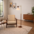 Zensa Floor Lamp | Mid-Century Brown Wood & Brushed Gold