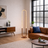 Zeon LED Floor Lamp | Coarse Gold & Integrated Loop Design