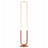 Zeon LED Floor Lamp | Coarse Gold & Integrated Loop Design